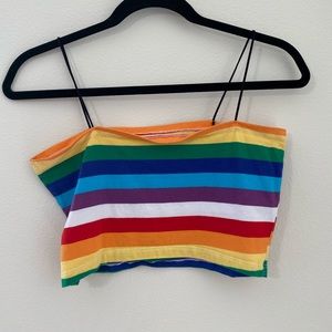 Rainbow pride tube top